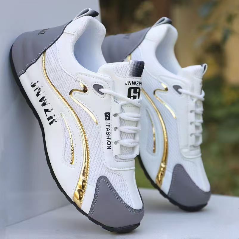 Men's 2025 winter new lightweight athletic casual shoes - breathable, odor-resistant mesh sneakers with chunky soles - versatile dad shoes