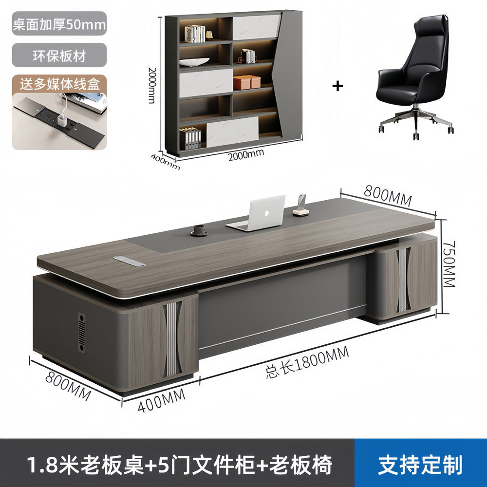 Boss desk accessible luxuryclassy executive desk manager desk casual modern president office desk and chair combination