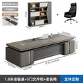 1.8m double short cabinet boss table + boss chair + 5-door bookcase