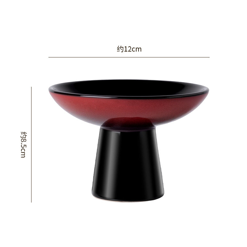 Japanese retro high-style fruit bowl - perfect for home living room, dried fruits, snacks, desserts, cakes, pastries, and candies - ceramic