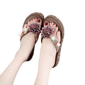 Fashioneasiest for match flip-flops women's platform sandals wedge heel thick sole flip-flops summer beach outwear medium heel vacation slippers