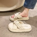 Gentle fairy style slippers women's summer 2023 new thick sole casual beach one-line sandals with skirt easiest for match