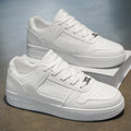 Men's spring new arrivals: breathable white sneakers, trendy and versatile thick-soled athletic casual low-top skate shoes for students