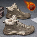 Best sellingmen's martin cotton shoes 2025 fleece-linedthickenedheattech workwear cotton shoes non-slipabrasion resistant outdoor high top cotton shoes