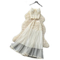 French romantic lace camisole and mesh skirt two-piece set - women's summer slimming chic fashion outfit