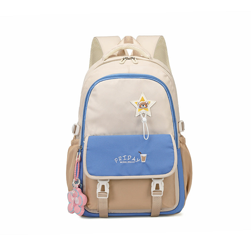 New student schoolbag grades 3-9 large-capacity backpack women's high-value fashion simple junior high school backpack