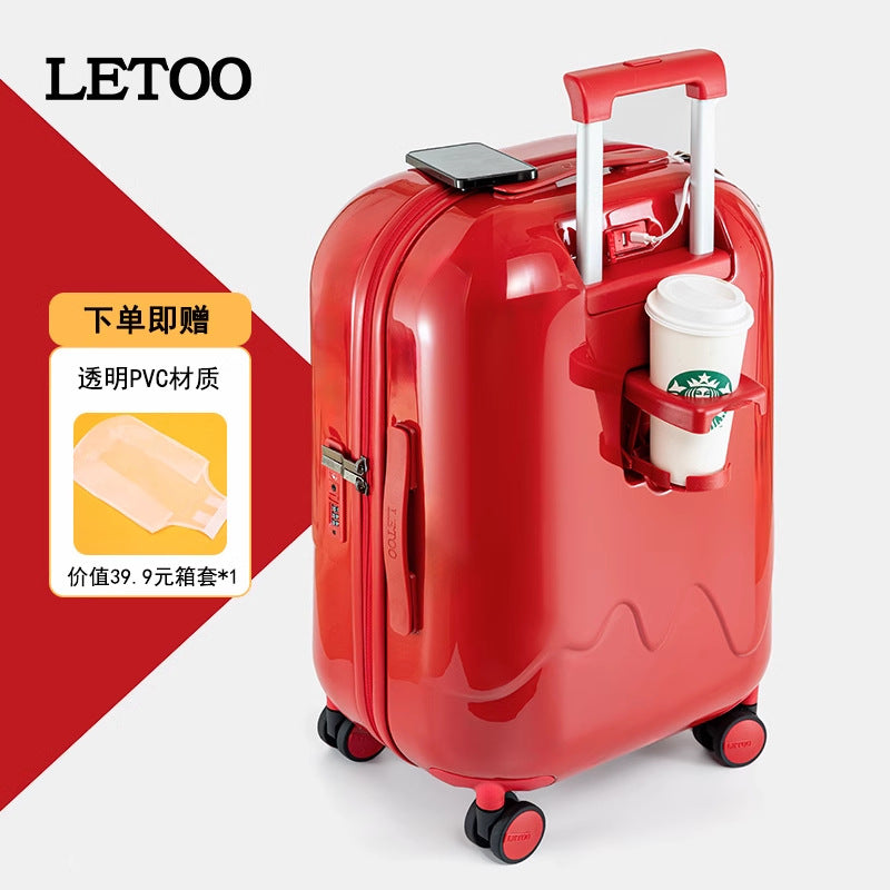 2025 new high-value suitcase wide trolley case mother and child case suitcase set wedding password box 20 inches