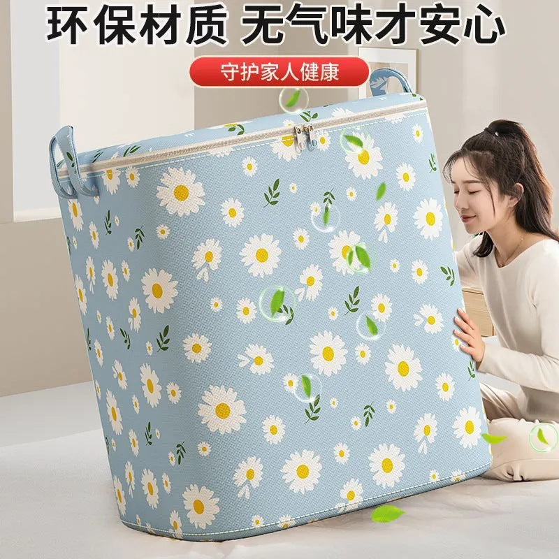 Daisy Quilt Storage Bag Thickened Large Capacity Moving Packing Bag Household Clothes Quilt Finishing Box Storage Bag