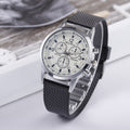 Blue light three-eye men's watch wish model plastic mesh belt casual men's watch quartz watch scale calendar trendycasual