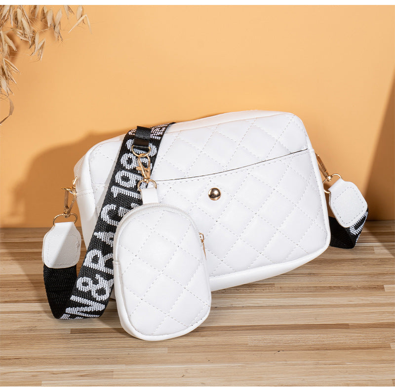 Embroidered shoulder bag two-piece set 2023Ladeis bags daily versatile messenger bag large capacity bag women