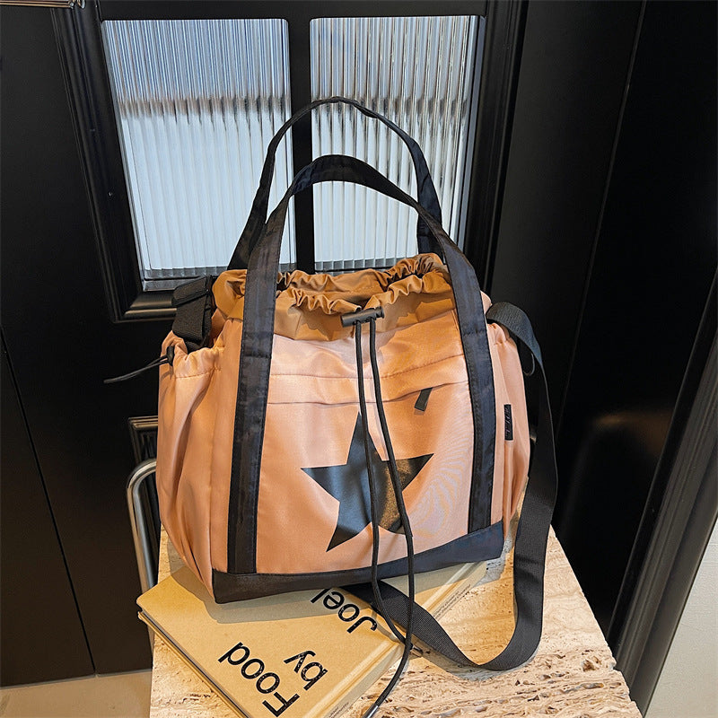 Canvas cloth bag New large-capacity anti-splashing fabric messenger bag Student commuting shoulder bag Casual advanced