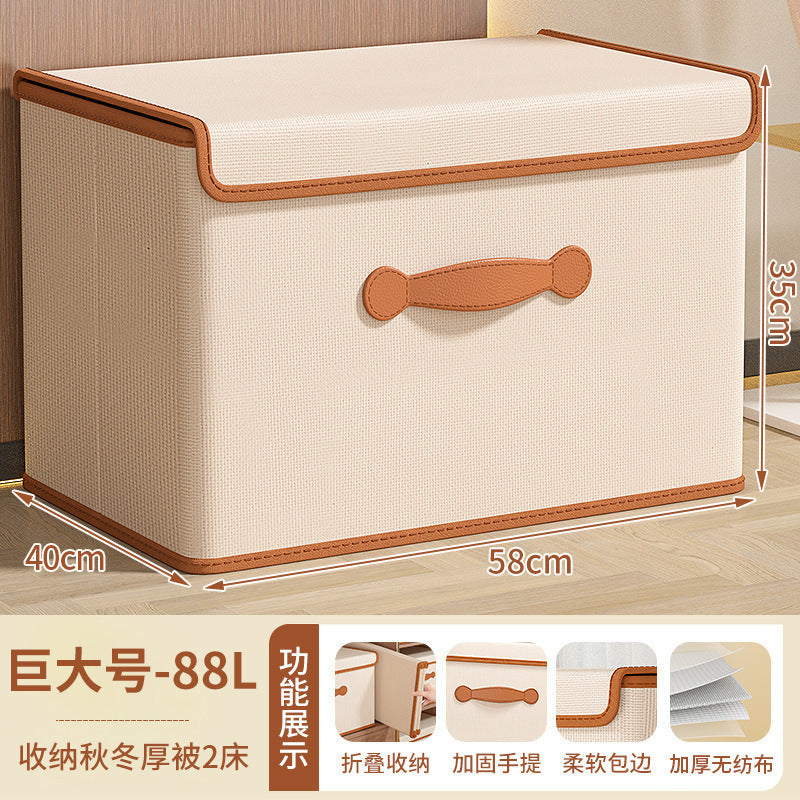 Clothes storage box Household wardrobe underwear Foldable storage box Organizing box Clothes quilt with lid Large capacity