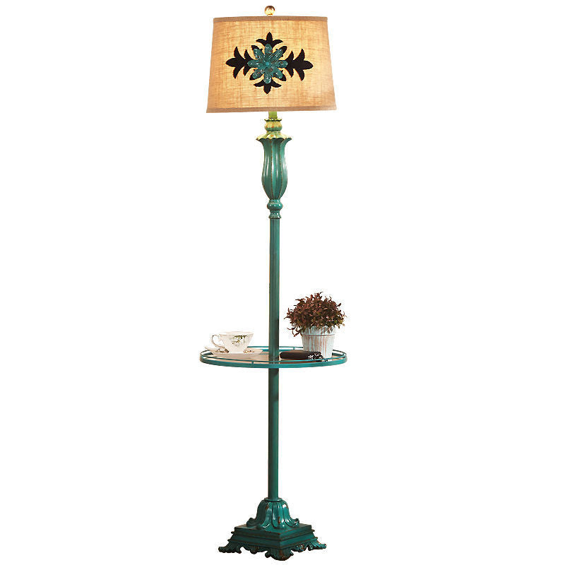 Green floor lamp living room bedroom american bedside lamp nordic coffee table floor lamp frenchretro lamp storage rack