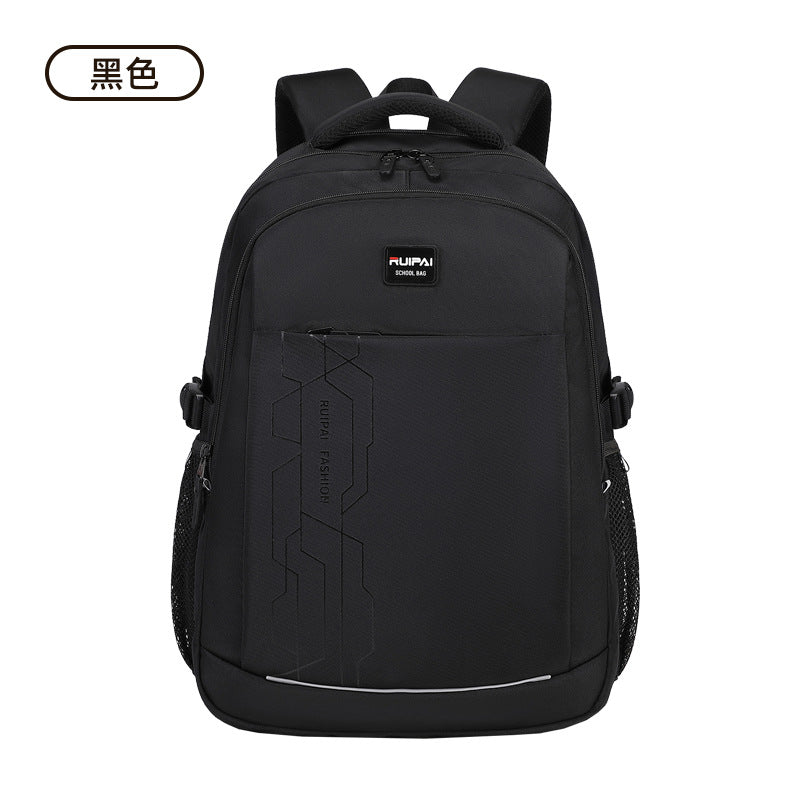 Rui brand schoolbag boys junior high school students reduce the burden of spine protection large capacity durable high school students fifth and sixth grade backpack men