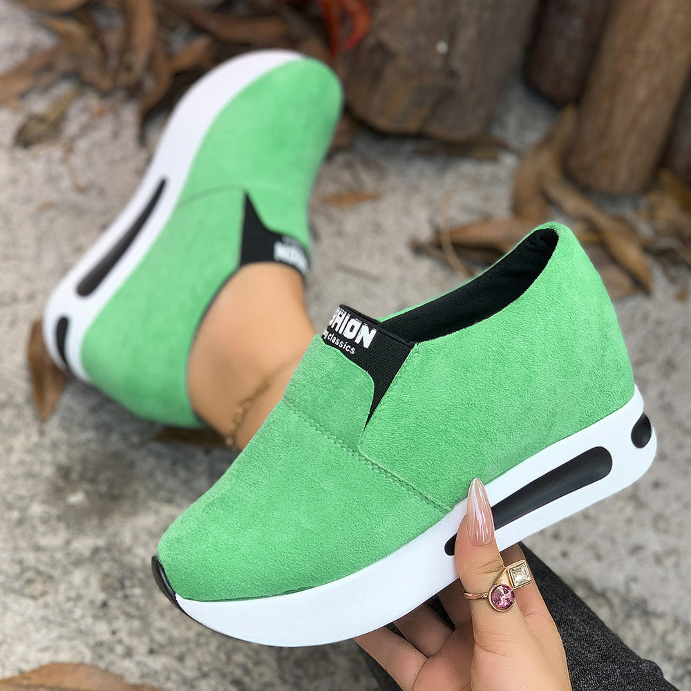 Independent station cross-border plus sizespring & fallnew arrival loafers hidden heel round toe platform shoes thick solecasualeasiest for match women's flats