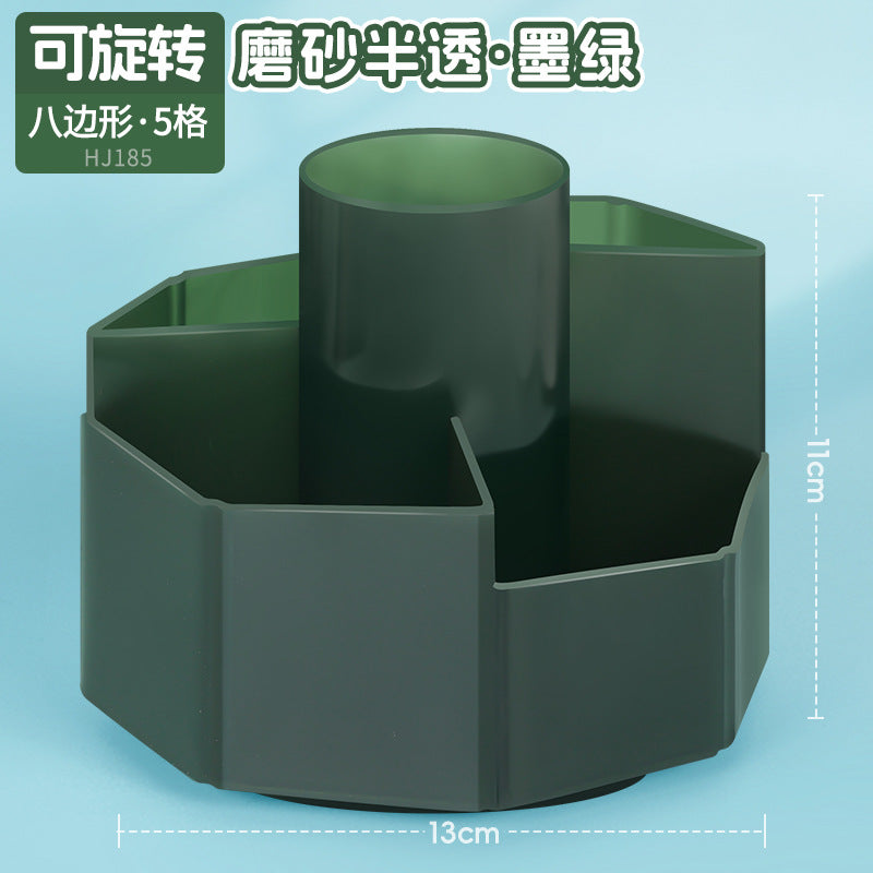 Rotatable pen holder Student desktop stationery box Children's storage box Lipstick makeup brush Stepped classification storage cylinder