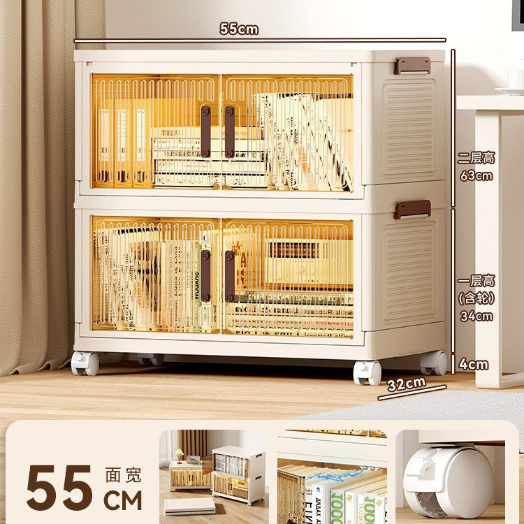 Book storage box Foldable box Storage cabinet Classroom student book storage box Transparent sorting storage box