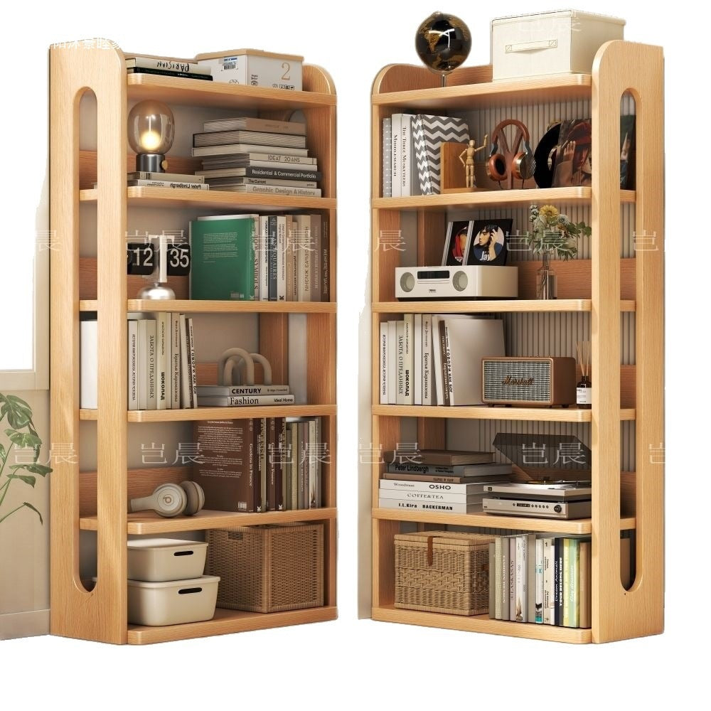 Solid wood corner bookshelf floor-standing storage rack pine narrow slit cabinet kidsfor home storage cabinet living room combination bookcase