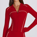 new arrival quick-drying yoga wear long sleeves sports fashion bodybuilding slim fit tops zipper sun protection clothing breathable outwear