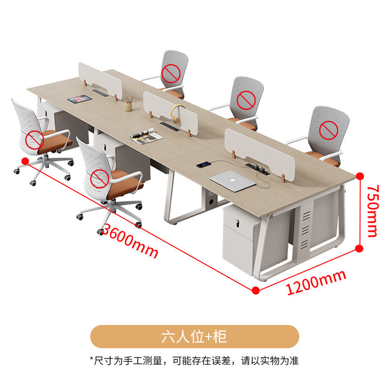 Shengli employee desk and chair combination computer desk and chair casual modern staff desk workstation card slot