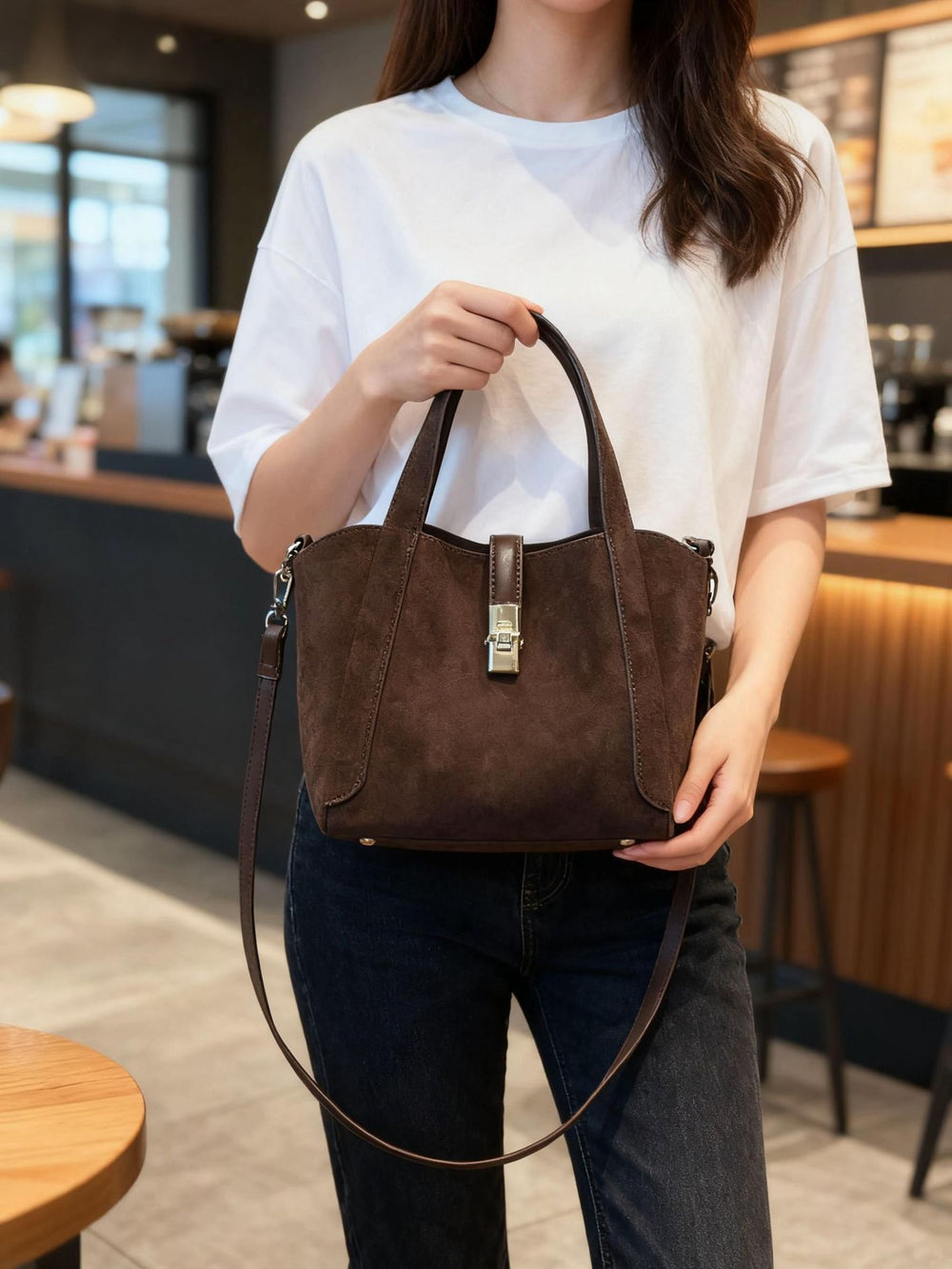 First-layer cowhide 2025new arrival vegetable basket bag large capacity bucket bag tote bag shoulder hand-carry cross-body bag for women