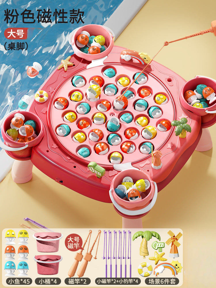 Electric magnetic fishing game - early education, educational, musical, interactive pretend play toy for boys and girls - wholesale gifts