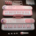 New children's piano 37-key multifunctional electronic keyboard - early education toy with microphone for girls