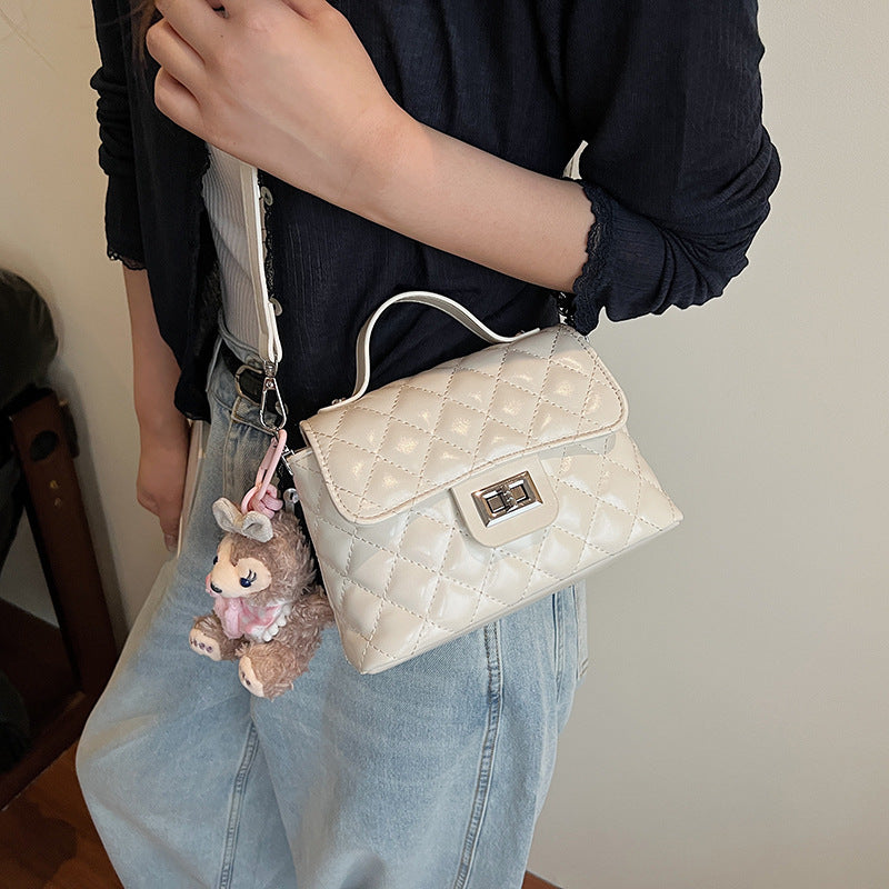 Cross-border diamond chain bag women's spring summer 2025 new fashion niche shoulder messenger bag portable small square bag