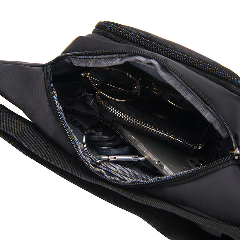 Fashion Trend Fanny Bag Sports Waterproof Crossbody Bag Outdoor Men's Breast Bag Multifunctional Mobile Phone Bag Unisex