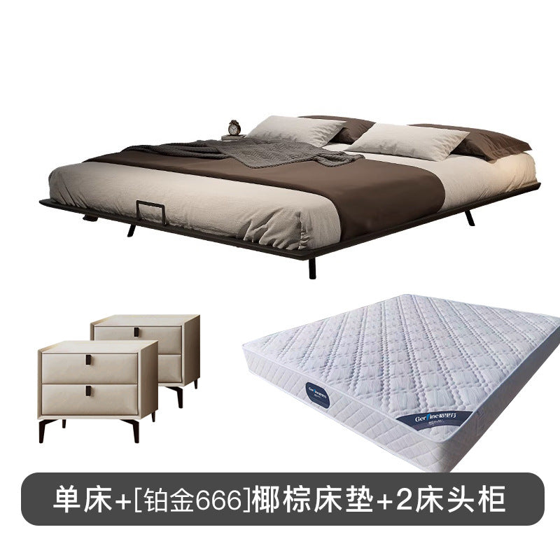 Personalized suspended bed italian normcore italian normcore bed without bedside bed master bedroom suspended bedside table integrated bed solid wood bed