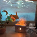 Flame humidifier aromatherapy ambient light - silent desktop diffuser for home, dorm, bedroom - perfect birthday gift for him or her