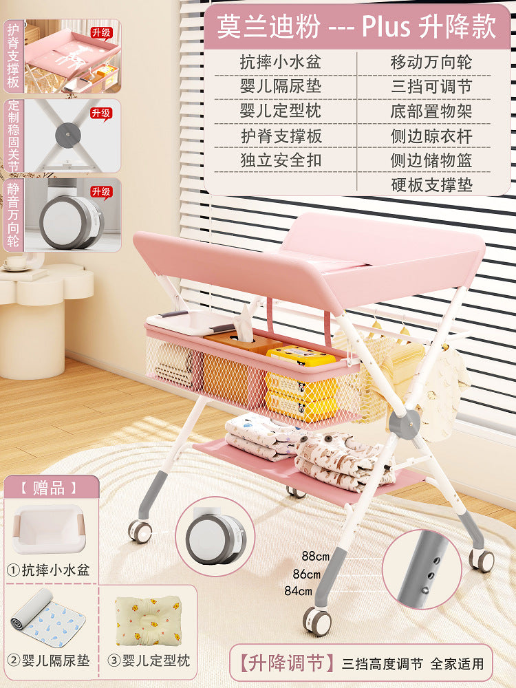 Changing table, baby care table, diaper changing table, newborn bathing & massage table, foldable multifunctional
