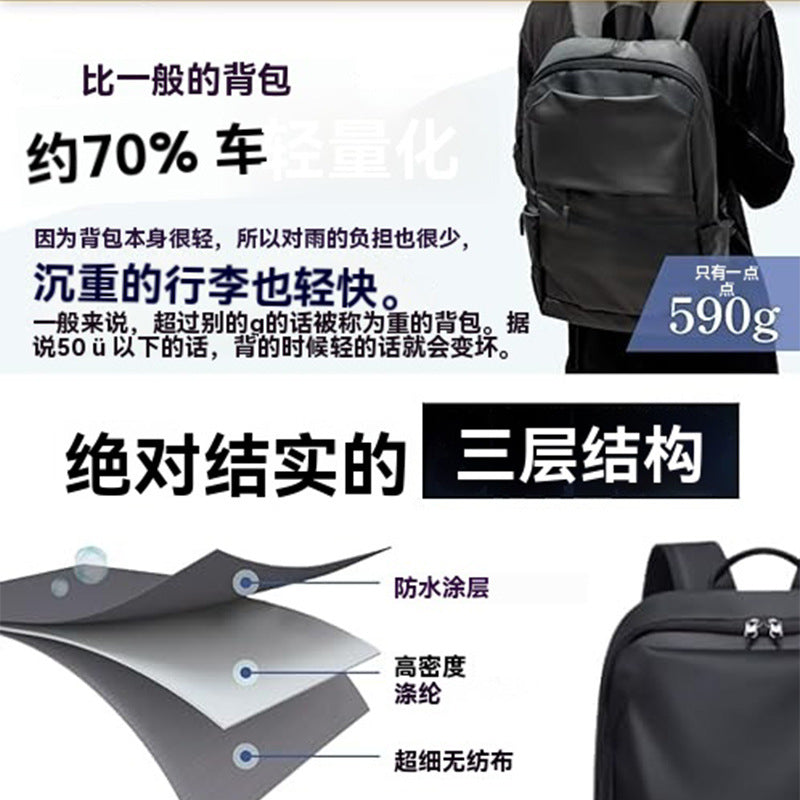 Backpack Solid Color Fashion Casual Backpack Male and Female Couples Middle School Student School Bag Outdoor Travel Mountaineering Bag Wholesale