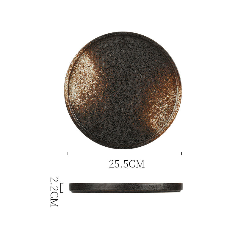 American new arrivalfashion creative ceramic steak plate stylish line ceramic western food plate with edge plate high appearance ins