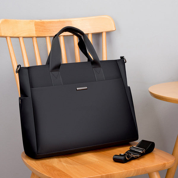 Yiyunchen men's briefcase custom logo file bag with water cup position briefcase handbag men's conference bag