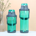 Jingle large capacity plastic water bottle with straw - portable, leak-proof, extra-large water bottle for men and women, perfect for outdoor use