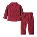 European and american new children's pajamas, long-sleeved spring and autumn sets for boys and girls, girls' cardigan style, christmas print loungewear