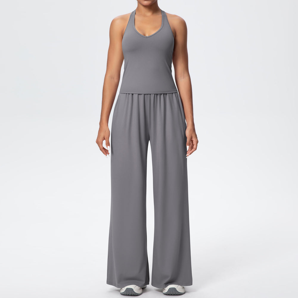 Fashionstylishnew arrival brushed yoga clothes, quick-drying, breathable, beautiful back sports suit, outdoor casual running fitness clothes