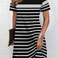 wholesale women's short-sleeved dresses, fashionable women's dresses for spring, summer, and autumn, new cross-border printed designs