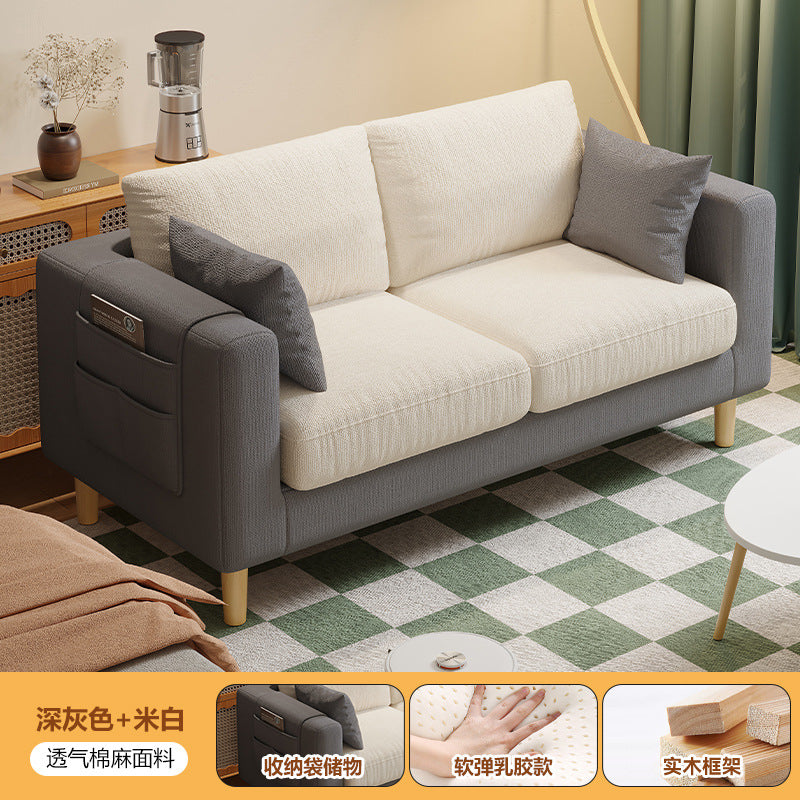 new arrival fabric sofa living room single tofu block casual modern rental room double small apartment sofa chair