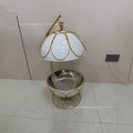 White stainless steel globe buffet warmer - creative hanging lid buffet stove - hotel-style hot pot warmer