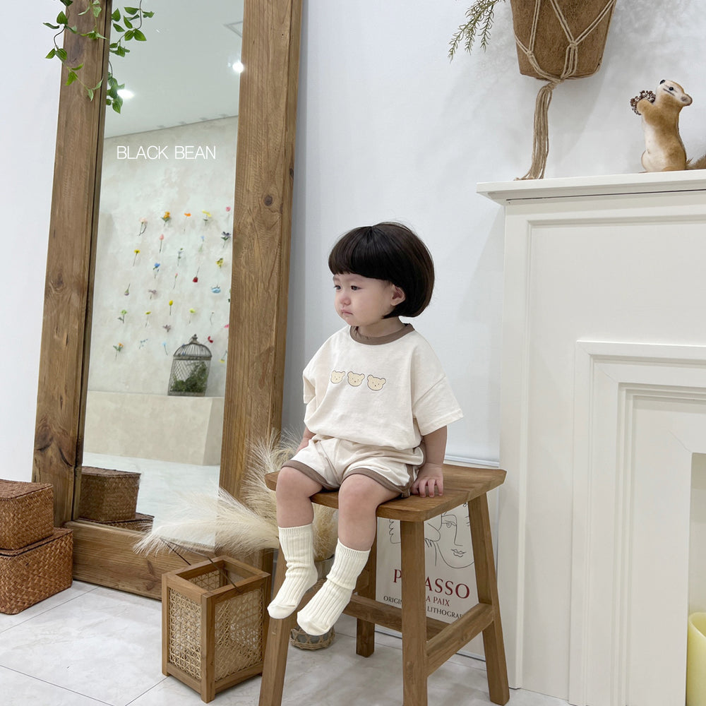 new korean style ins summer baby short-sleeve and shorts set, toddler and child unisex pajamas/loungewear
