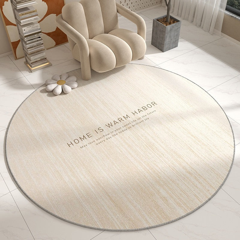 round carpet crystal velvet study computer swivel chair mat non-slip carpet floor protection mat bedroom bedside blanket