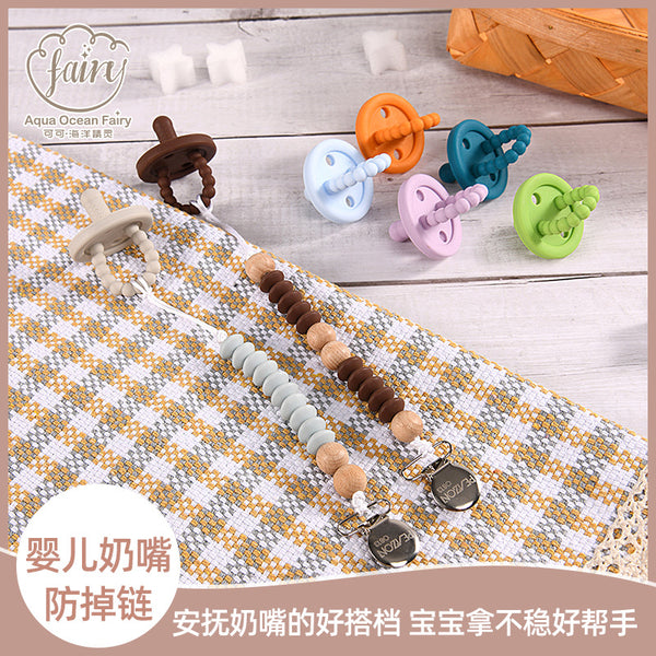 Wholesale pacifier chain manufacturer Baby molar toy pacifier anti-drop chain Maternal and infant products Pacifier clip chain