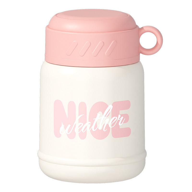 Breakfast cup with lid and spoon, soy milk cup, porridge cup, oatmeal cup, brewing cup, cup, portable take-out water cup, yogurt cup