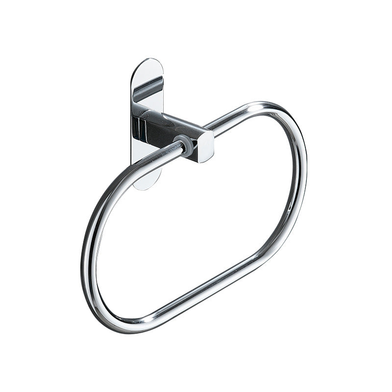 Stainless steel towel ring No punching ring Round bathroom Toilet pendant Toilet hanging ring Toilet towel rack