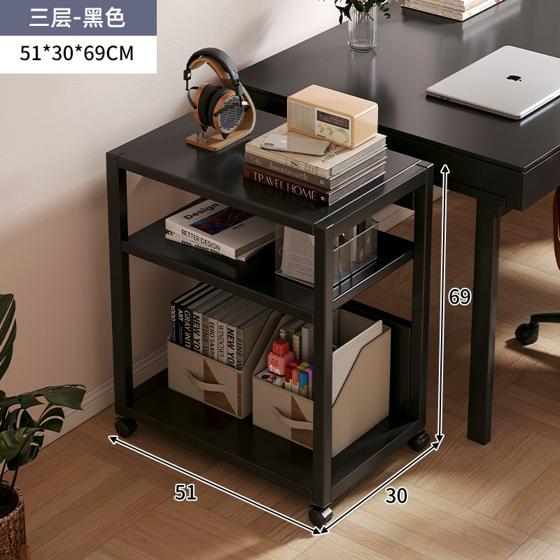 Removable printer rack office station trolley multi-layer storage rack document sorting host bracket