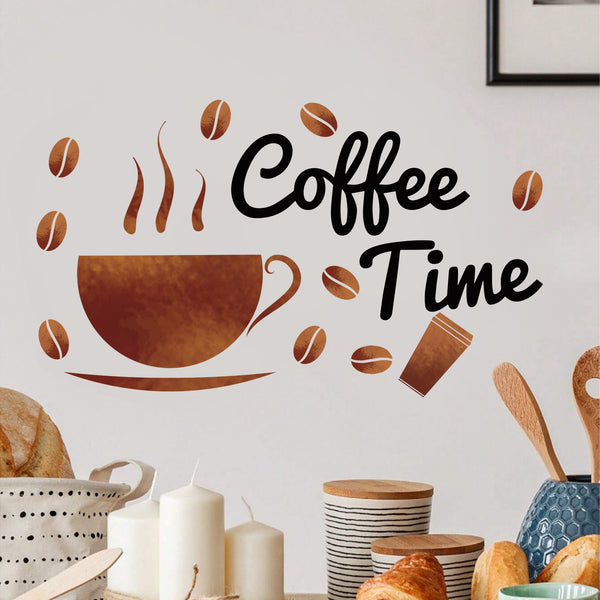 Creative decoration beautify bedroom room living room cafe wall sticker coffee beans coffee cup sticker wholesale