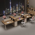 Saint li fashionable minimalist modern office desk employee workstation desk chair multi-person combination booth financial computer desk with