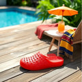 2024 summer new women's closed-toe transparent jelly flat sandals - bathroom non-slip indoor slippers, outdoor beach shoes